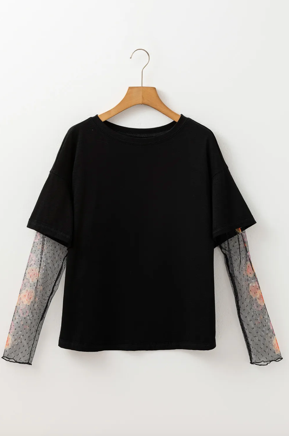 floral mesh t shirt