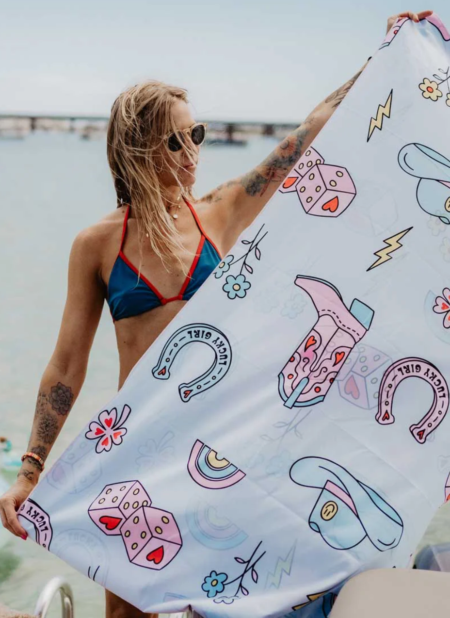 lucky girl towel